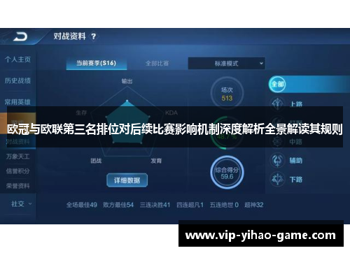 欧冠与欧联第三名排位对后续比赛影响机制深度解析全景解读其规则